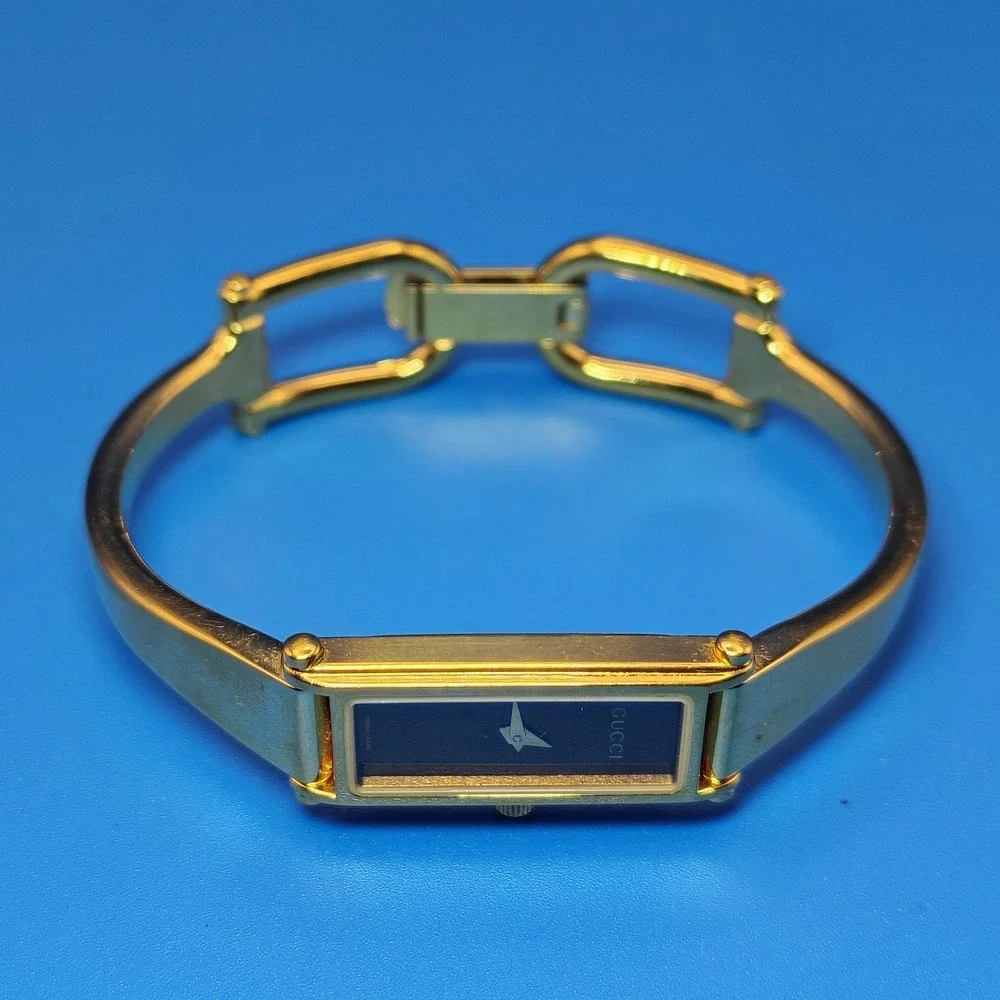 Authentic Gucci 1500L Vintage 1992 Swiss Made Tank Women's‎ Quartz Bangle Watch - Picture 9 of 9